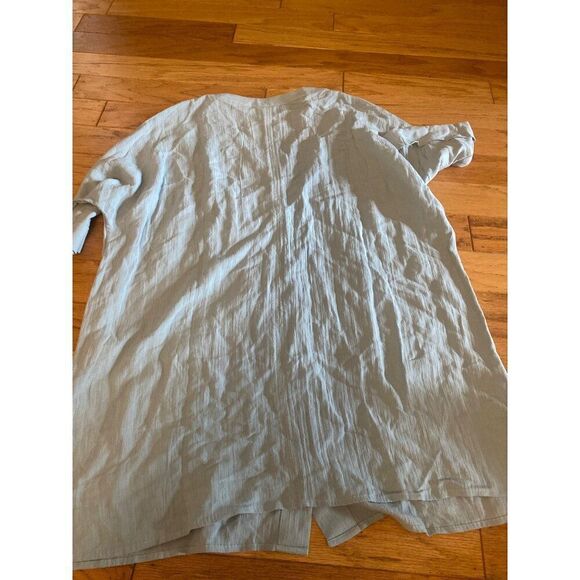 Soft Surroundings Womens light blue Button-Down Top Ramie & Rayon size XL - Picture 8 of 8